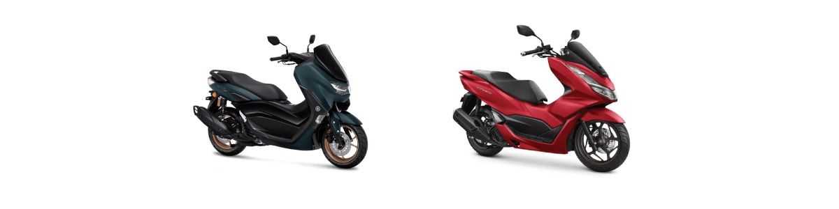 From left to write: Yamaha NMAX and Honda PCX