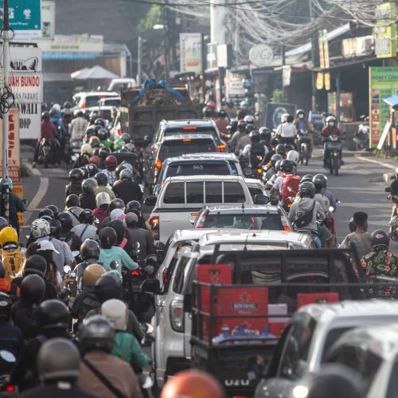 Traffic congestion in Canggu